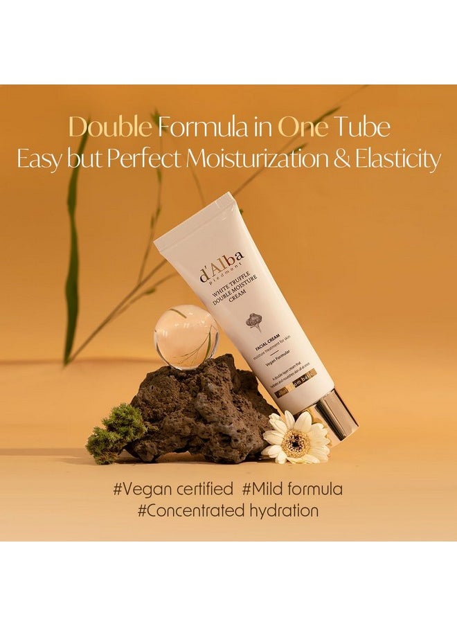 دالبا پيدمونت كريم D'Alba White Truffle Double Moisture Cream، مرطب نباتي، تركيبة مزدوجة مغذية وشد في أنبوب واحد (2.02 أونصة)  - Image 4
