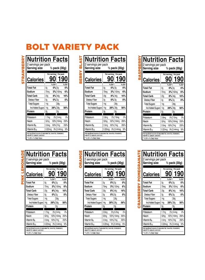 PROBAR بروبار - مضغوطات الطاقة العضوية بولت، مجموعة متنوعة، فراولة، انفجار التوت، برتقال، توت العليق، ليمون وردي، توت بري رمان - خالي من الغلوتين، معتمد من وزارة الزراعة الأمريكية (12 قطعة) - قد تختلف النكهات - Image 3