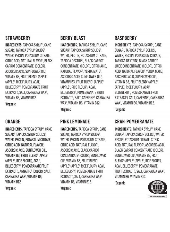 PROBAR بروبار - مضغوطات الطاقة العضوية بولت، مجموعة متنوعة، فراولة، انفجار التوت، برتقال، توت العليق، ليمون وردي، توت بري رمان - خالي من الغلوتين، معتمد من وزارة الزراعة الأمريكية (12 قطعة) - قد تختلف النكهات - Image 2