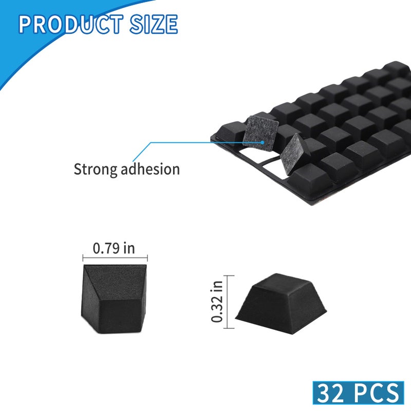 VBHHY 32Pcs Adhesive Rubber Feet for Electronics, Rubber Bumpers self Adhesive - Image 2
