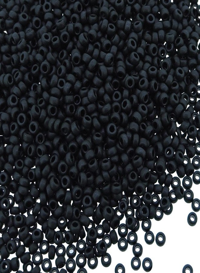 Miyuki Round Seed Beads Size 15/0 8.2g Matte Black - Image 3