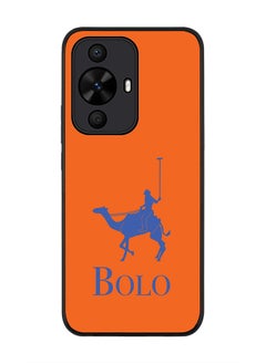 Stylizedd Rugged Black edge case for Huawei nova 12s / Huawei nova 11/ Huawei nova 12 Lite 4G, Slim fit Case Flexible Anti Drop TPU Gel Thin Cover - BOLO Orange  - Image 1