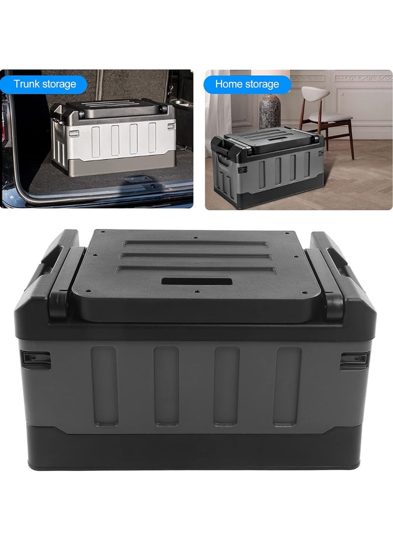 Manful Outdoor Large Trunk Storage Box with Lid for Outdoor 60L, Seatable Camping Organizer with Waterproof Bag, Multifunctional Collapsible Camping Storage Box for Outdoor Picnic, Car, Clothes - Image 3
