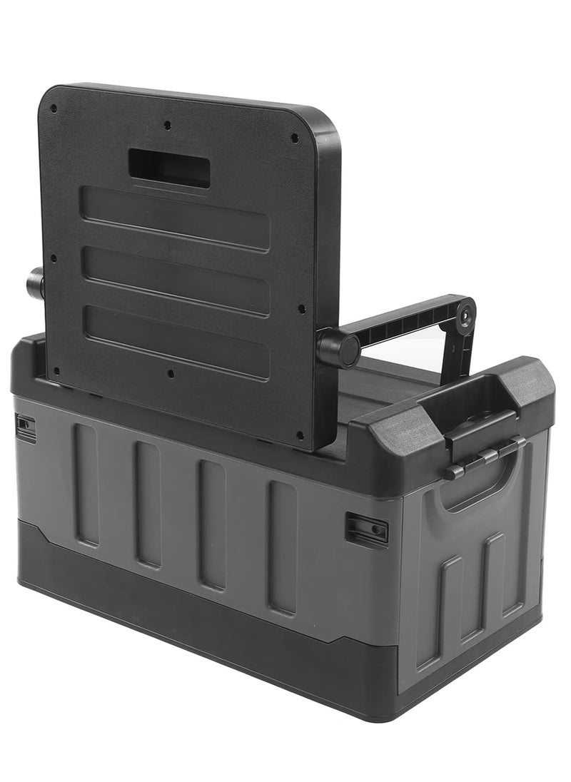 Manful - Outdoor Large Trunk Storage Box with Lid for Outdoor 60L, Seatable Camping Organizer with Waterproof Bag, Multifunctional Collapsible Camping Storage Box for Outdoor Picnic, Car, Clothes - Image 1