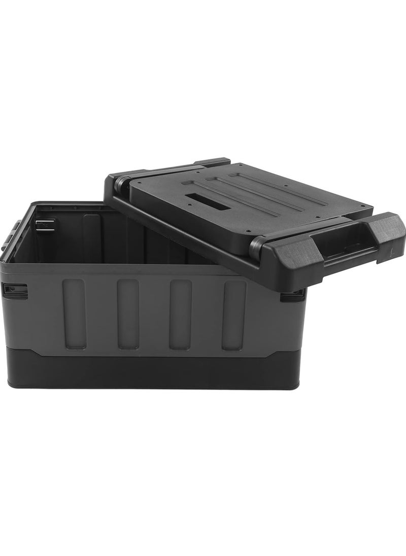 Manful - Outdoor Large Trunk Storage Box with Lid for Outdoor 60L, Seatable Camping Organizer with Waterproof Bag, Multifunctional Collapsible Camping Storage Box for Outdoor Picnic, Car, Clothes - Image 1