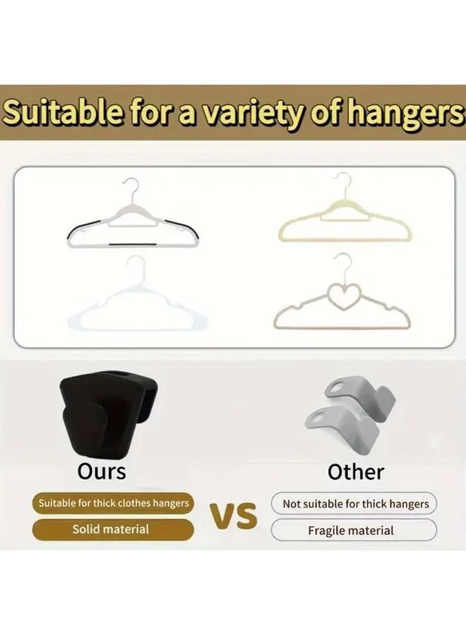 15pcs Black White Gray Triangle Hangers Wall Mounted Damage Free Space Saving - Image 3