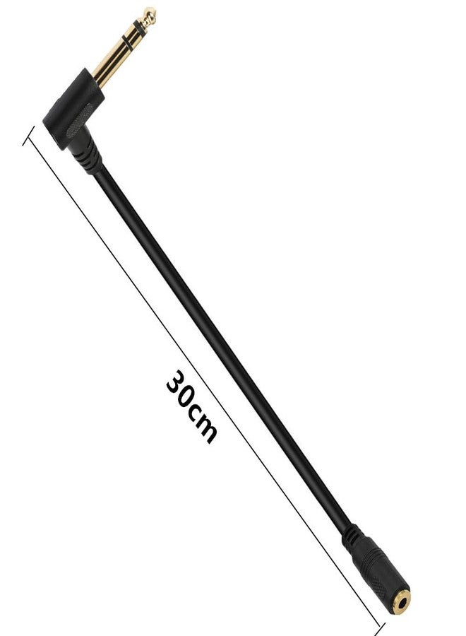 Seadream 3.5mm Female to 6.35mm Angle Male Audio Adapter Cable, Right Angle 1/4 Inch TRS to 3.5mm Adapter Cord Gold-Plated Connectors 30cm - Image 4