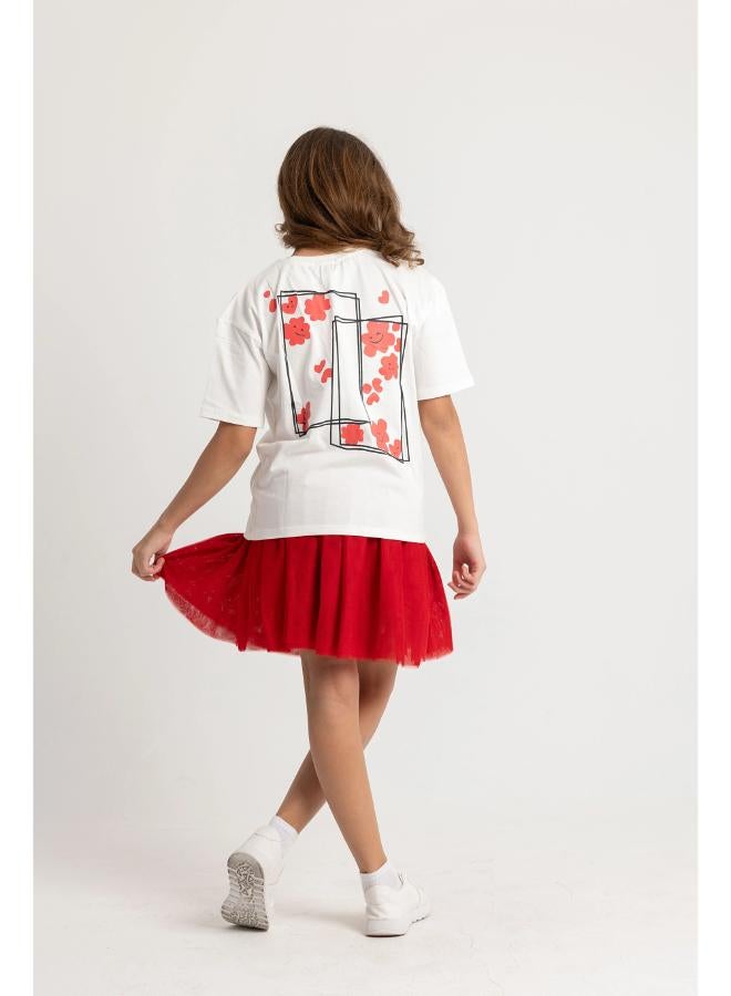 playmore Red Tulle Skirt - Image 2