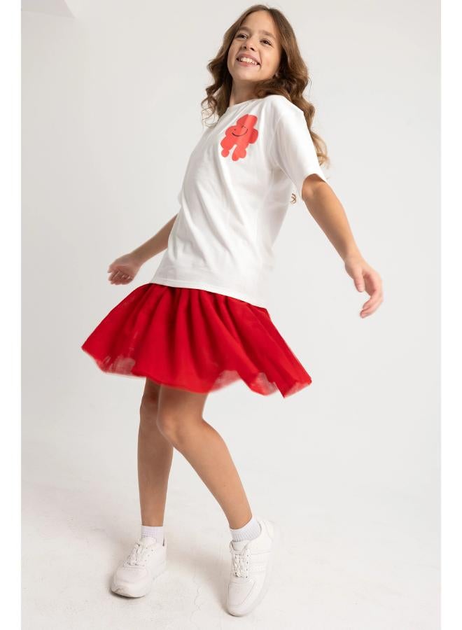 playmore Red Tulle Skirt - Image 3