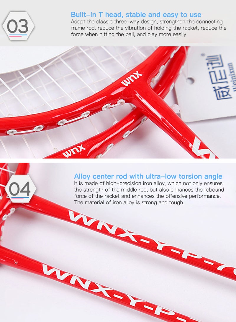 Weinixun Badminton Racket Durable Adult Set Training Dribbling - Image 4