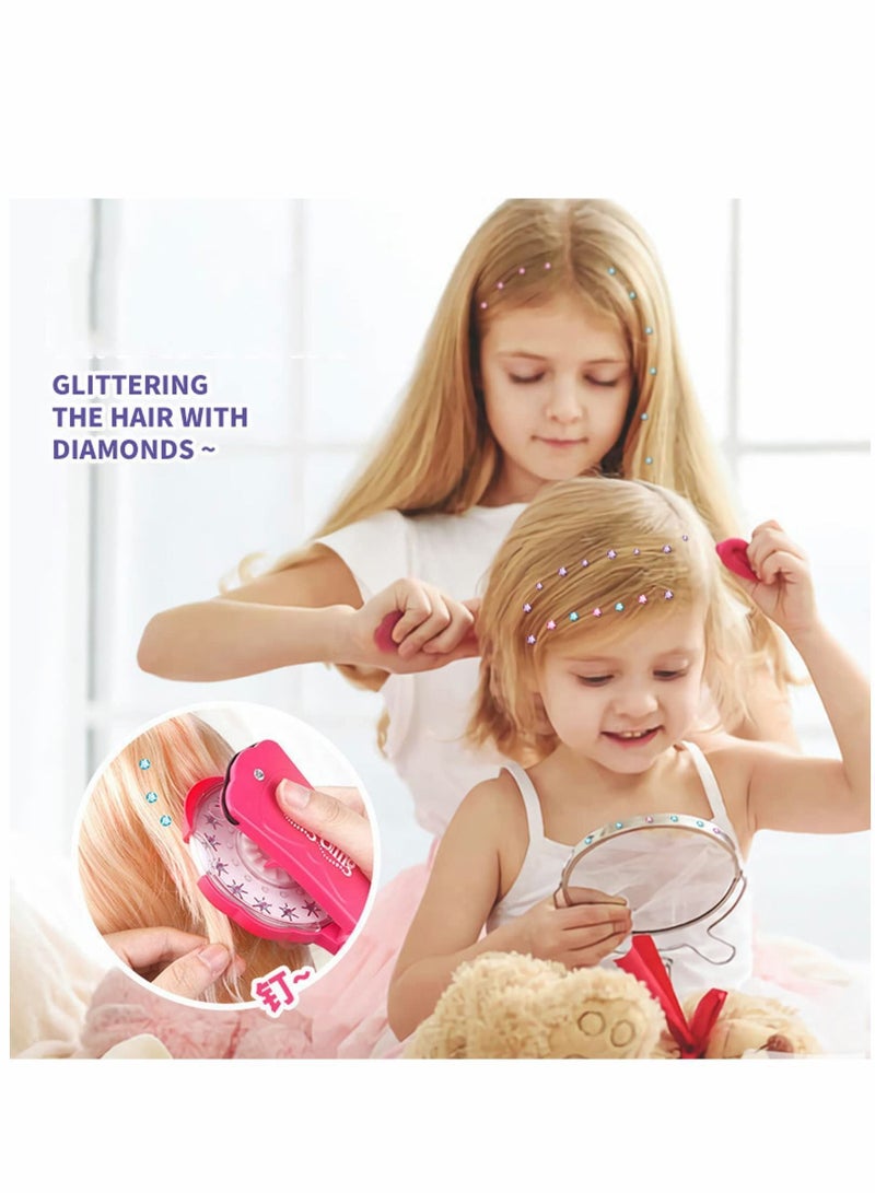 نيبمينينت أحجار شعر Blingbling ، Ultimate Radiance مجموعة Glam تأتي مع أداة تصفيف 180 جوهرة 4 ألوان إعادة تعبئة الأحجار الكريمة أدوات ملصقات حجر الراين كريمة للشع - Image 2