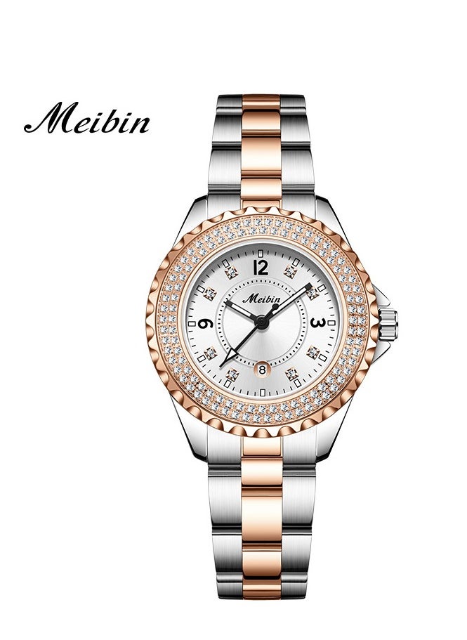Meibin - Women's Fashion Diamond Inlaid Bracelet Watch - Image 1