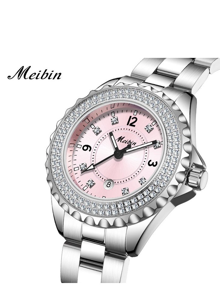 Meibin - Women's Fashion Diamond Inlaid Bracelet Watch - Image 1