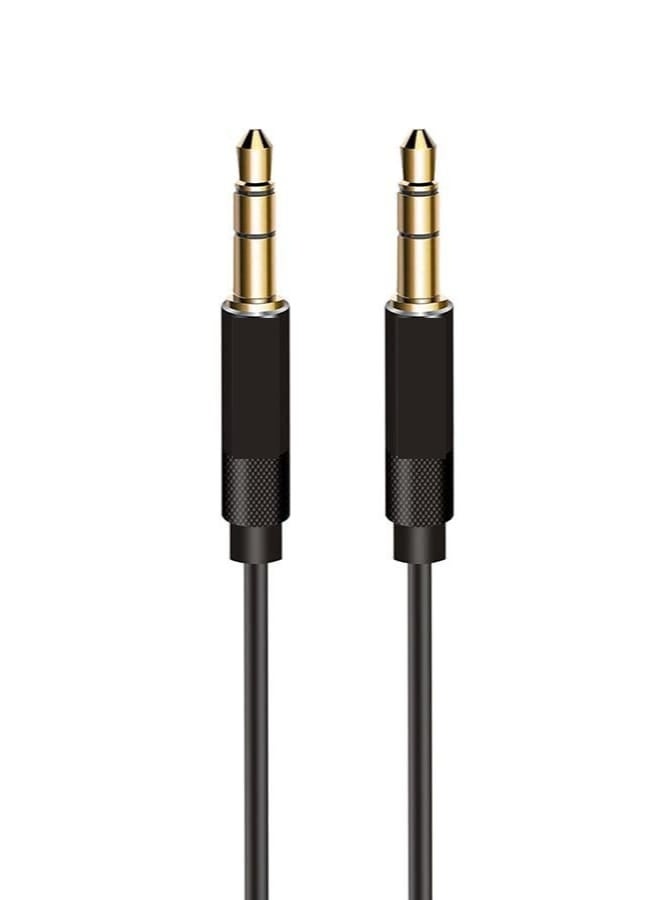 Earldom AUX Audio Cable 1M – 3.5mm to 3.5mm Stereo Audio Cable, Compatible with Mobile Phones, Tablets, Car, and Speakers – Black - Image 2