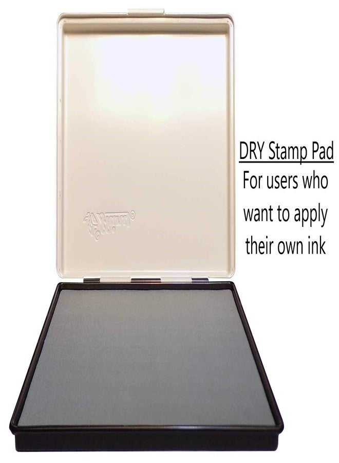 Uimprint Extra Large 8'' x 12'' Industrial Rubber Stamp Ink Pad in Metal Case, Dry (No Ink) Stamp Pad - Image 1