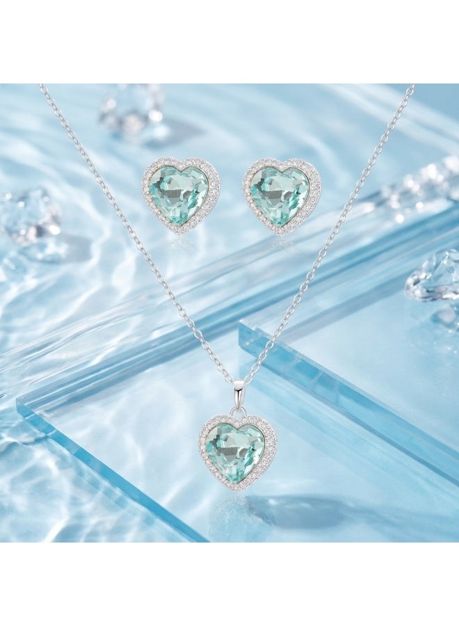 MTZ Women Jewellery Set, 14K Gold Plated Dainty Pendant Necklace & Stud Earrings Set for Wedding Party Daily Wear - Image 4