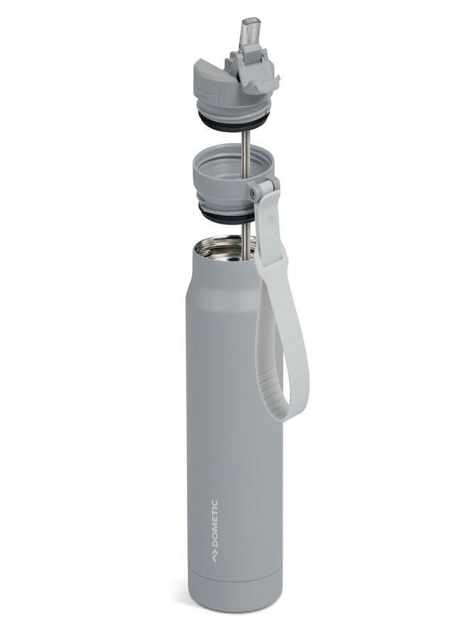 Dometic 34 oz Insulated Sip Bottle | Stainless Steel Drinkware with Covered Sip Straw Lid | Silt - Image 1