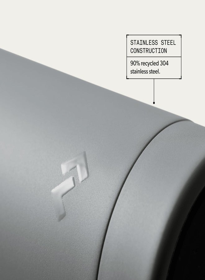 Dometic 34 oz Insulated Sip Bottle | Stainless Steel Drinkware with Covered Sip Straw Lid | Silt - Image 3