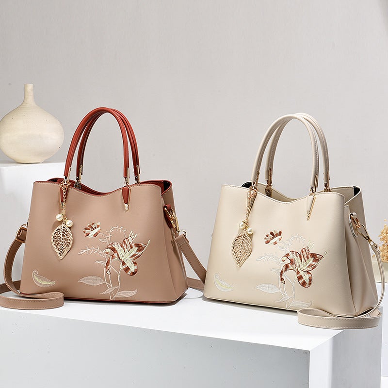 New Style Old Flower All-Match Large Capacity Bag Fashionable Trendy Handbag Advanced Sense All-Match Commuter Tote Bag - Image 2