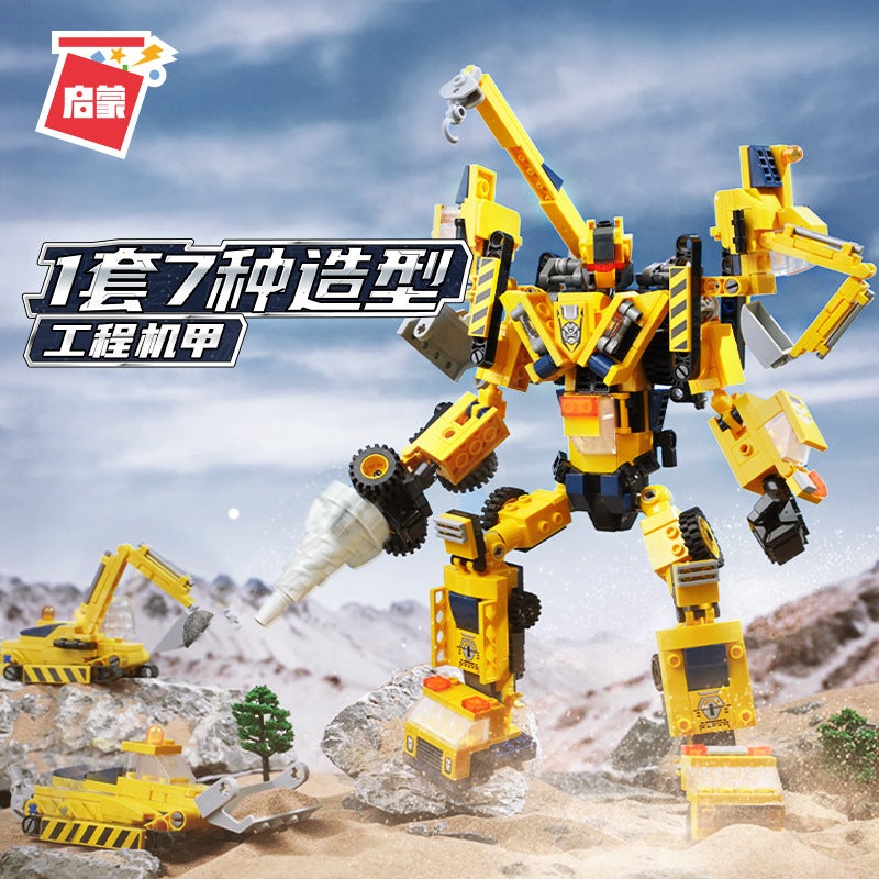 ENLIGHTEN Building Blocks 1417 Engineering Mecha Robot Building Set - Image 3