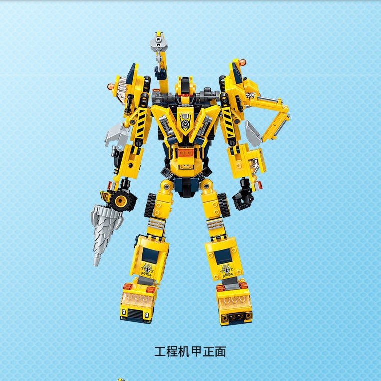 ENLIGHTEN Building Blocks 1417 Engineering Mecha Robot Building Set - Image 4