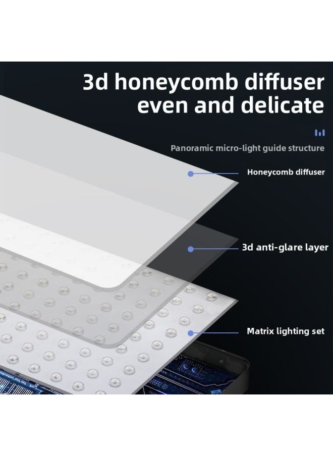 Generic - Customized Multi-Size Large-Screen Flat-Panel Photography Live Broadcast Fill Light, Processed Full-Screen Square Panoramic Fill Light-Specification:Rl- 16inch Plane Fill Light (single Light Without Bracket) - Image 1