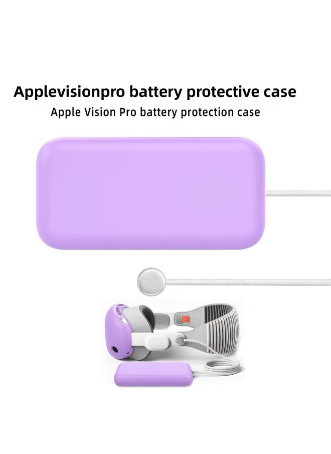 Generic VR Cover For Apple Accessories Vision Pro Power Protection Cover Anti-fall TPU Soft Shell Fuel Injection Head Display Shell-Specifications:Purple  - Image 3
