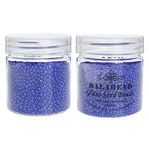 BALABEAD Opaque Dark Blue Color Loose Seed Beads About 4000pcs in Box 8/0 Glass Craft Seed Beads for Jewelry Making, Hole 0.7mm (Dark Blue) - Image 4