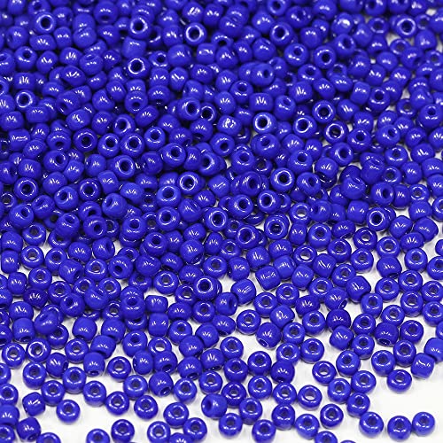 BALABEAD Opaque Dark Blue Color Loose Seed Beads About 4000pcs in Box 8/0 Glass Craft Seed Beads for Jewelry Making, Hole 0.7mm (Dark Blue) - Image 2