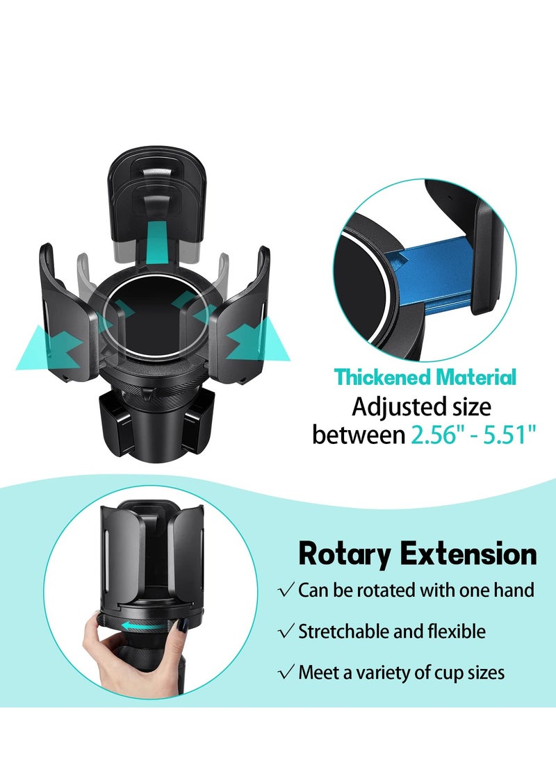 SYOSI Cup Holder Expander for Car - All Purpose Car Cup Holder Expander with Adjustable Adapter and Holder, Compatible with 10-64 oz Large Bottles & Cups & Drinks - Image 2