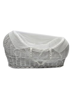 White Wicker Moses Basket With Mosquito Net - pzsku/ZA050E24A0A63D5FE2075Z/45/_/1721030263/0f7b5827-5a44-41f3-ae79-51197106b520