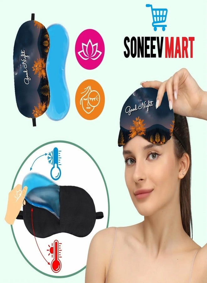SONEEV MART قناع العين الجل الفاخر من SONEEV MART للاسترخاء المهدئ وتخفيف التوتر قابل لإعادة الاستخدام والعلاج البارد مثالي للعيون المنتفخة، والهالات السوداء، وتخفيف الصداع [عبوة من 2] - Image 5