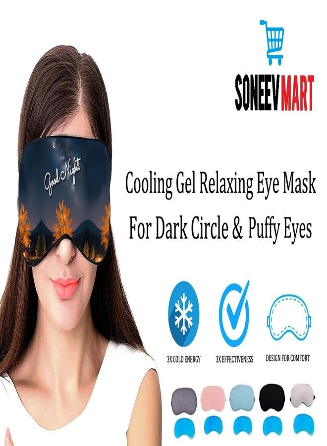 SONEEV MART قناع العين الجل الفاخر من SONEEV MART للاسترخاء المهدئ وتخفيف التوتر قابل لإعادة الاستخدام والعلاج البارد مثالي للعيون المنتفخة، والهالات السوداء، وتخفيف الصداع [عبوة من 2] - Image 4