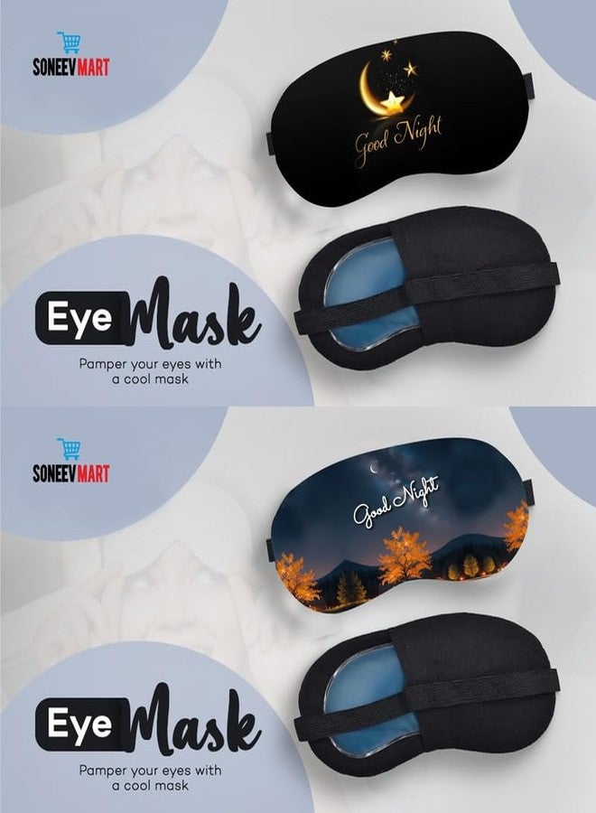 SONEEV MART قناع العين الجل الفاخر من SONEEV MART للاسترخاء المهدئ وتخفيف التوتر قابل لإعادة الاستخدام والعلاج البارد مثالي للعيون المنتفخة، والهالات السوداء، وتخفيف الصداع [عبوة من 2] - Image 2