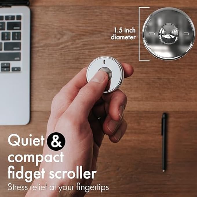 OnO Scroller- Handheld Fidget Toy for Adults | Help Relieve Stress, Anxiety, Tension | Promotes Focus, Clarity | Compact, Portable Design (Scroller Natural SS) - Image 2