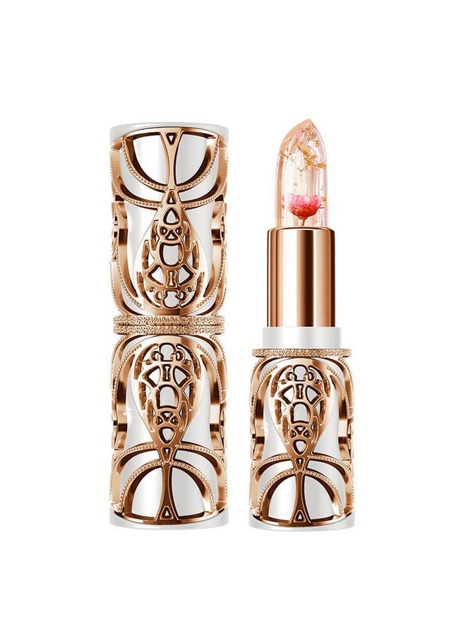 SWETIYOU - Crystal Flower Ph Lip Balm Color Changing Magic Lipstick Jelly Flower Luxury Lip Balm Mood Lipstick Color Changing Long Lasting Nutritious Lip Gloss Clear Lipstick - Image 1