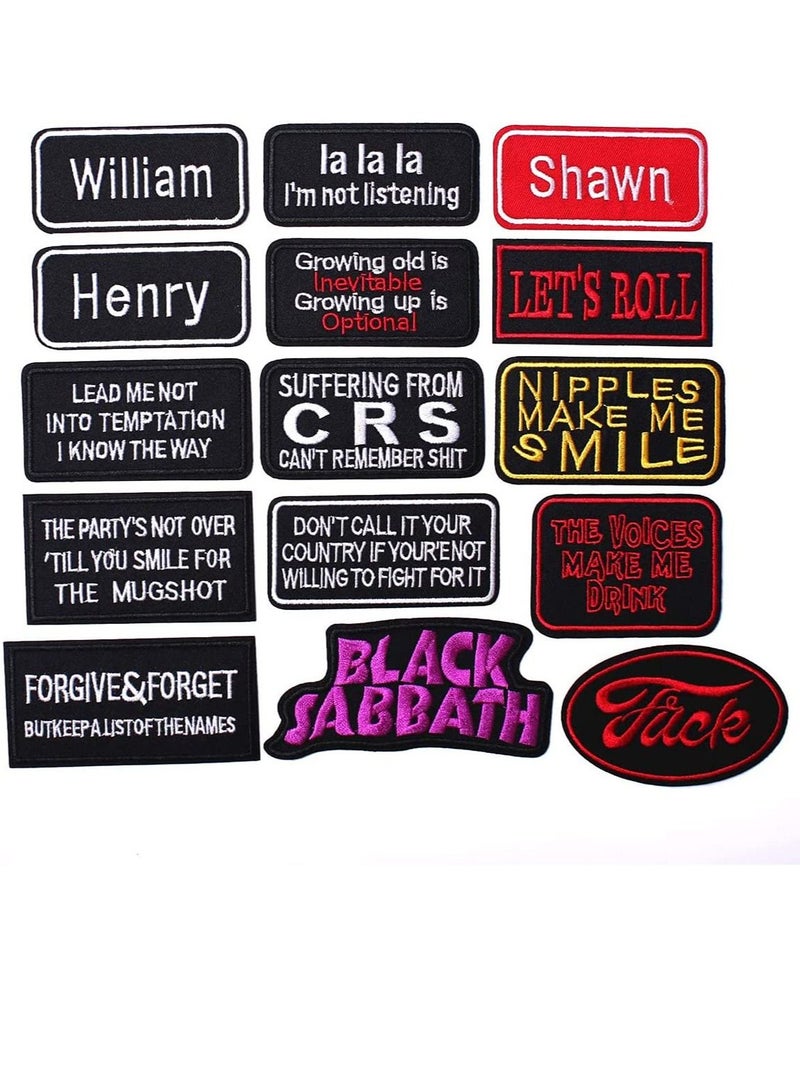 KASTWAVE 15 PCS Assorted Styles Embroidered Iron Patch on Cute Sewing Applique Applique for Jacket Hat Backpack Jeans Sewing Flowers Applique DIY Accessory (15PCS) - Image 1