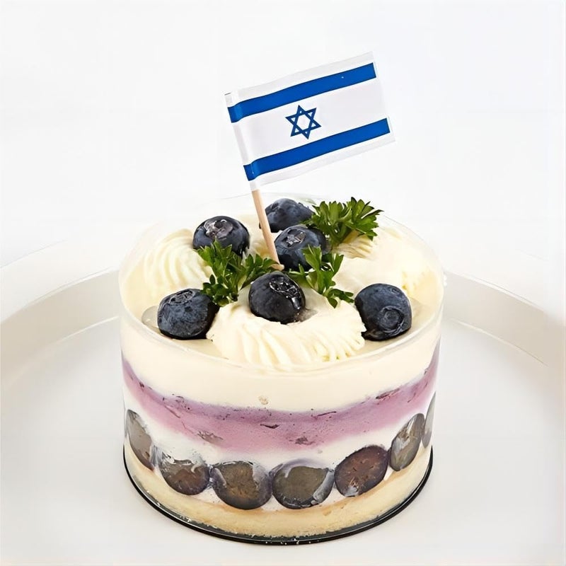 JAVD CYPS 100 Pcs Israel Flag Israelis Toothpick Flags, Small Mini Stick Cupcake Toppers Israelis Flags,Country Picks Party Decoration Celebration Cocktail Food Bar Cake Flags - Image 3