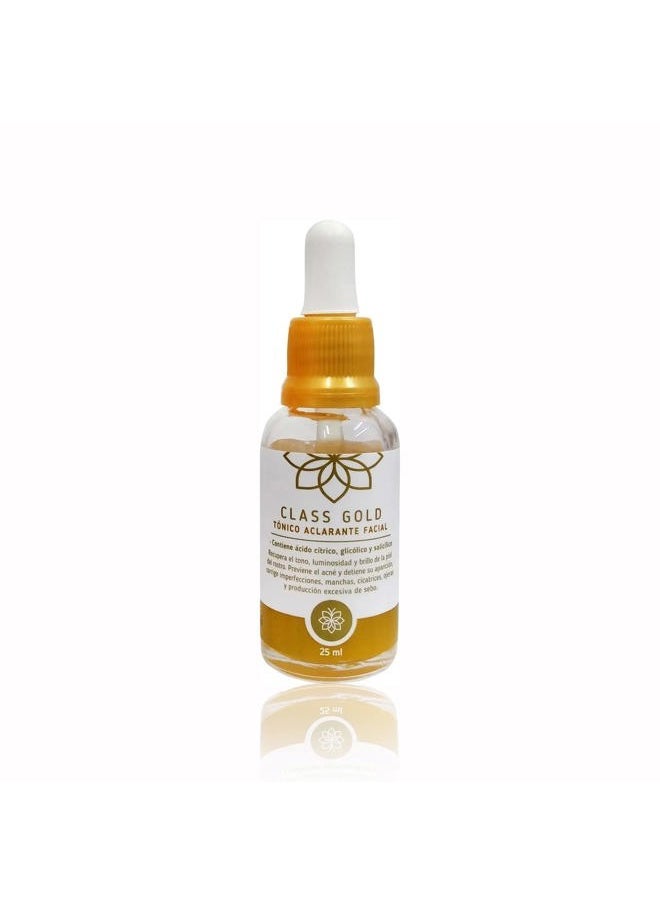 Class Gold Cosmetics - Tonico Aclarante Facial. Manchas e Imperfecciones. Clarifying Facial Tonic, Dark Spot and Blemish Remover from Aqua Labs Colombia - Image 1