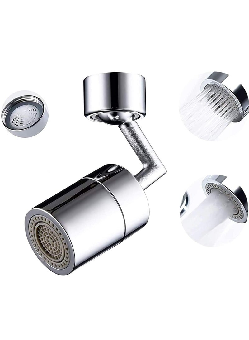 Universal Splash Filter Faucet 720° Rotate Faucet Aerator Sink Big Angle Large Flow Aerator Dual Function Faucet Aerator Rotatable Bubbler Tap Sprayer Attachment for Kitchen Bathroom  - Image 1