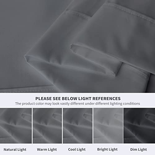 Maple&Stone Twin Flat Sheet 6 Pack,Premium Soft & Breathable,Brushed Microfiber Fabric,Anti-Shrinkage & Non-Fading,Bulk Flat Sheets Only Twin Size (Grey) - Image 4