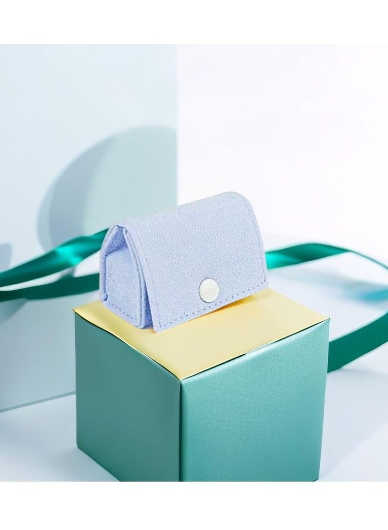 KASTWAVE Velvet Ring Box, Mini Velvet Ring Boxes Blue Rings Bags, Jewelry Pouch for Earrings Rings, Ideal Gift for Women, Girls, Wife, Mom, Daughter, and Friends  - Image 5