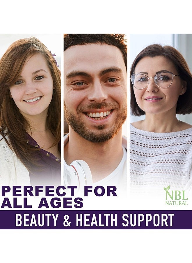 NBL Natural - Hair Vitamins 60 Gummies Supplement With Vitamin C, Biotin & Folic Acid For Men Women's - Image 1