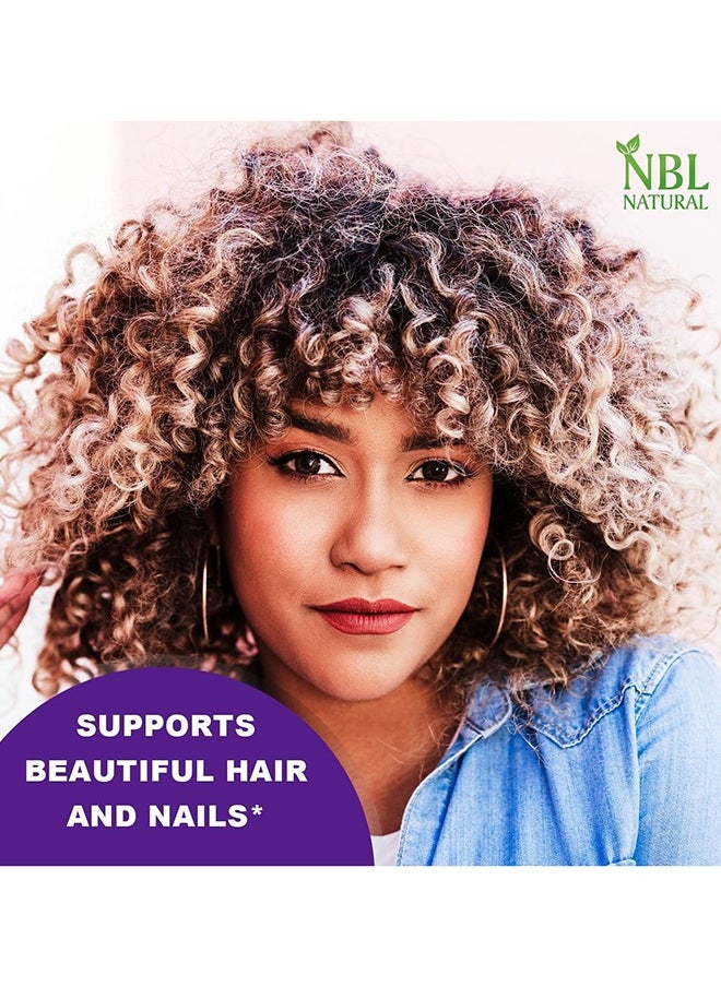 NBL Natural - Hair Vitamins 60 Gummies Supplement With Vitamin C, Biotin & Folic Acid For Men Women's - Image 1