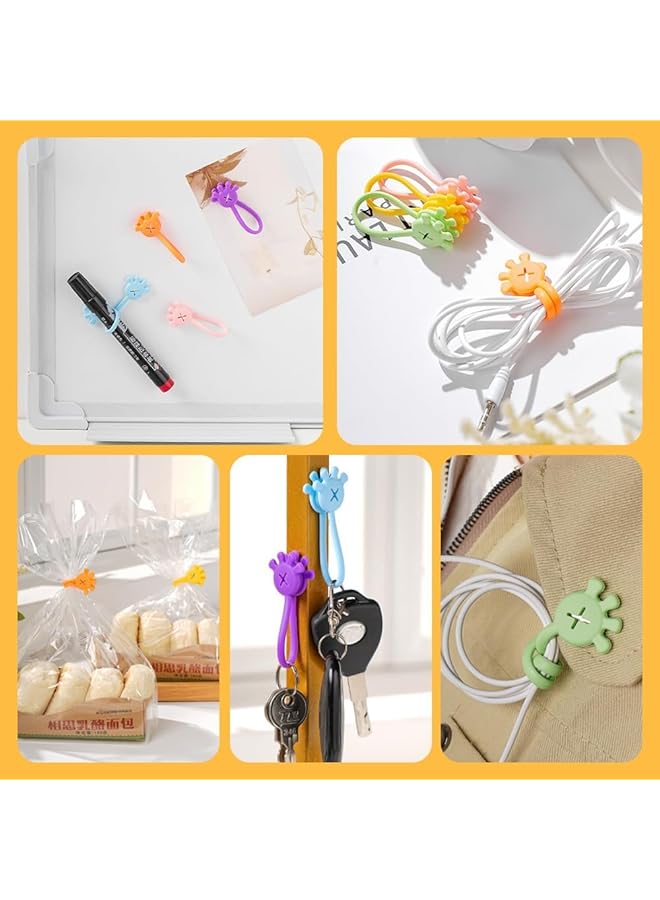 erorex 10Pcs Magnetic Cable Ties Magnetic Cable Ties Made Of Silicone Reusable Magnetic Cable Organiser 12 Cm Silicone Magnetic Cable Ties For Headphone Cable Usb Charging Cable Pens Organizing - Image 3