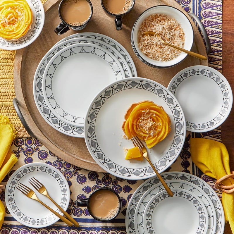 Corelle طقم عشاء كوريل كوسكو 16 قطعة، مقاوم للكسر والتشقق - Image 2