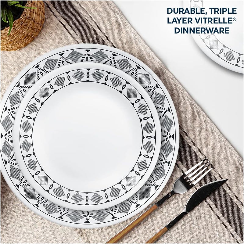 Corelle طقم عشاء كوريل كوسكو 16 قطعة، مقاوم للكسر والتشقق - Image 4
