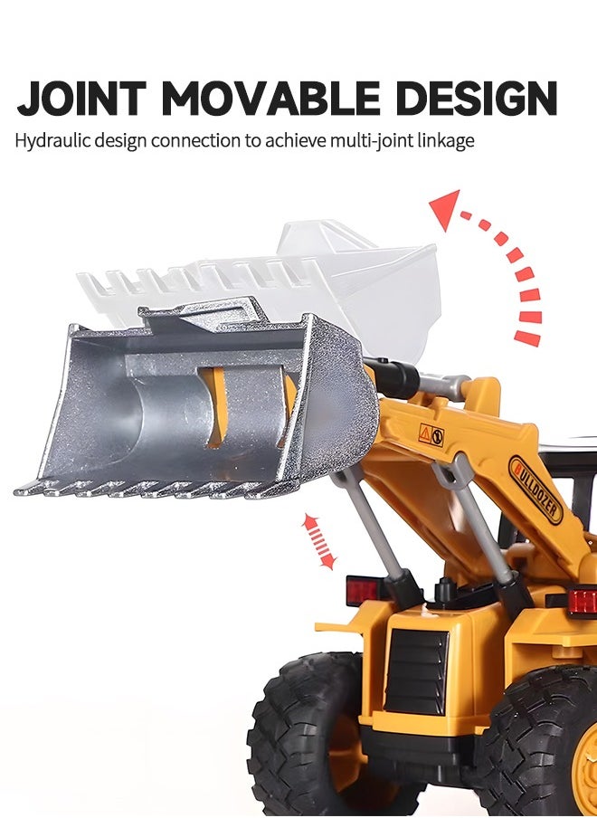 MIXDE Diecast Backhoe Loader Toy, Excavator Bulldozer Car Heavy Duty Construction Vehicle Toys Digger Engineering Excavator Vehicle Gifts for Kids  - Image 3