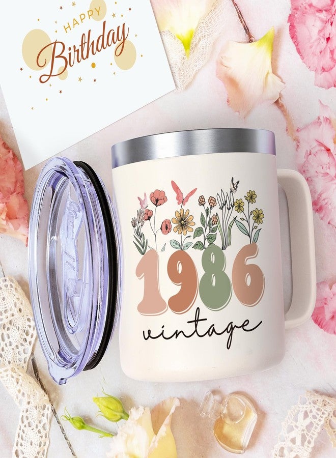 Lifecapido 40th Birthday Gifts Women, Vintage 1986 14oz Insulated Mug with Birthday Card, Birthday Presents for Women, 40th Birthday Gift Ideas, 40 Year Old Birthday Gifts for Women Mom Sister Friend - Image 3