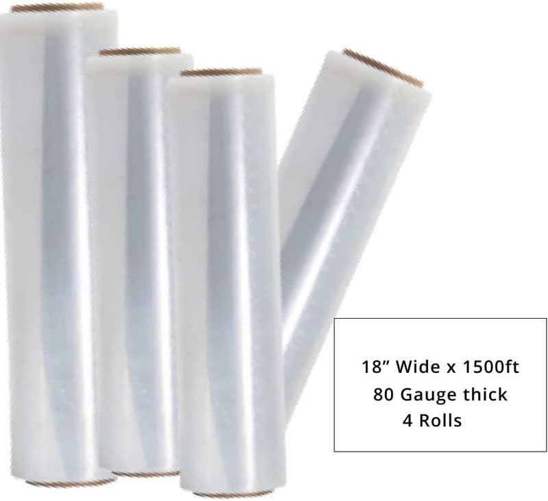 AMERIQUE 691322303100 Film Plastic Wrap 4000 x 18 Clear 4000 Feet - Image 2